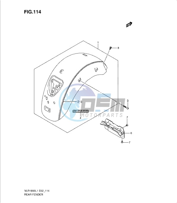 REAR FENDER (VLR1800TL1 E2)