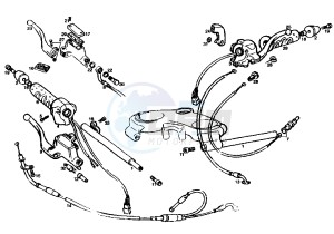 MITO 50 drawing HANDLEBAR-DRIVE CONTROLS