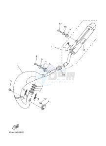 YZ85 YZ85LW (1SN4 1SN6 1SP4 1SP6) drawing EXHAUST