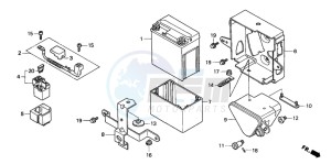 CB250 drawing BATTERY/BATTERY BOX