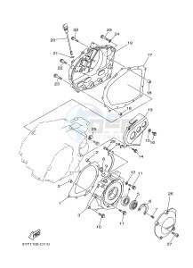 YFM350R YFM350RD RAPTOR 350 (10PA) drawing CRANKCASE COVER 1