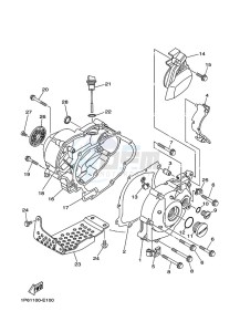 TT-R50E (BEGH) drawing CRANKCASE COVER 1