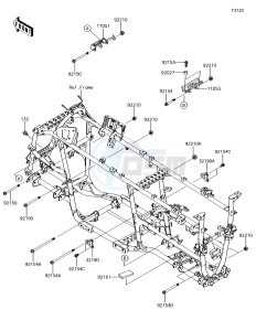 BRUTE FORCE 750 4x4i EPS KVF750GHF EU drawing Engine Mount