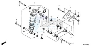 CBR600RRC drawing REAR CUSHION (CBR600RR)