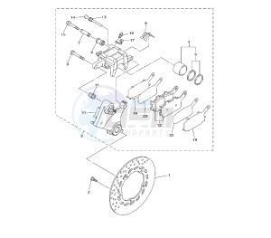 XJ6-N 600 drawing REAR BRAKE CALIPER