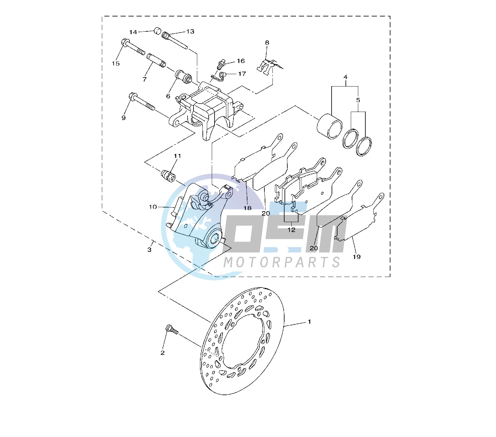 REAR BRAKE CALIPER