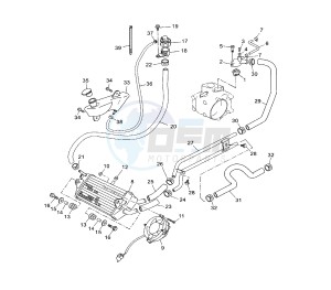 YP R BLACK X-MAX 250 drawing COOLING SYSTEM