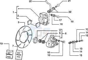 Zip 50 SP H2O Liquid cooling drawing Brake caliper - Brake disc