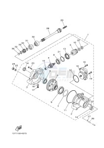 YFM700FWAD YFM7FGPB GRIZZLY 700 EPS (1HP3 1HP4) drawing FRONT DIFFERENTIAL