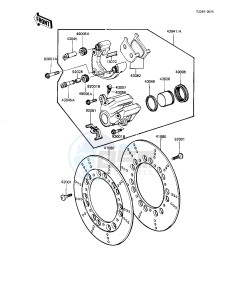 KZ 1100 L [LTD SHAFT] (L1) [LTD SHAFT] drawing FRONT BRAKE