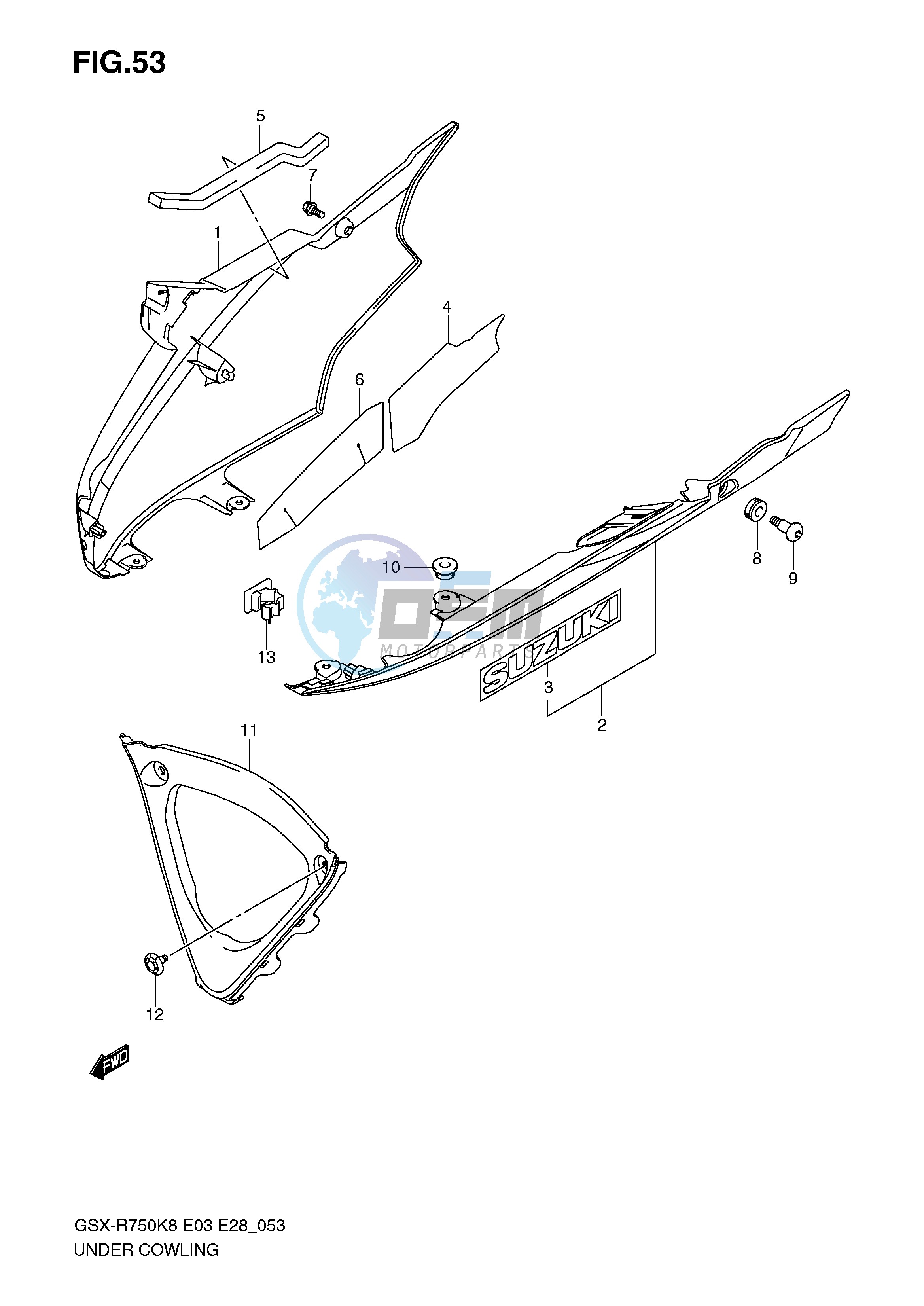 UNDER COWLING (MODEL K8)