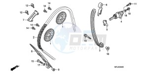 CBR1000RA9 France - (F / ABS CMF REP) drawing CAM CHAIN/TENSIONER