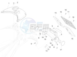 PRIMAVERA 150 4T 3V IGET ABS E4 (EMEA) drawing Rear cover - Splash guard