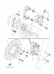 XT250 (B7C3) drawing FRONT BRAKE CALIPER