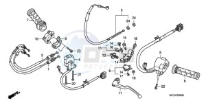 CBR1000RA9 Europe Direct - (ED / ABS MME) drawing HANDLE LEVER/SWITCH/CABLE