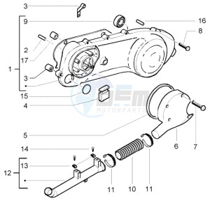 NRG 50 power DT drawing Transmission cover - Belt cooling tube