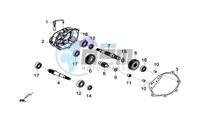 CRANKCASE - DRIVE SHAFT