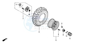 TRX350FM RANCHER 4X4 drawing REAR WHEEL