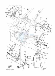 MT-03 MTN320-A (B9A9) drawing STAND & FOOTREST