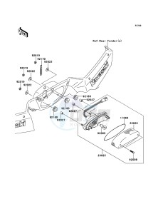 BRUTE FORCE 650 4x4i KVF650FEF EU GB drawing Taillight(s)