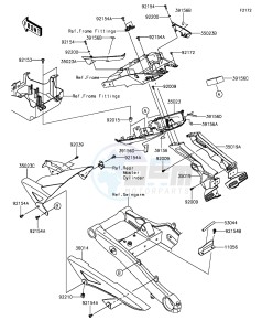 Z1000 ZR1000FGF FR GB XX (EU ME A(FRICA) drawing Rear Fender(s)