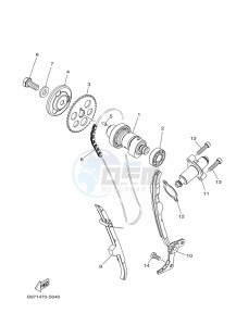 FZN250 (B8H5) drawing CAMSHAFT & CHAIN