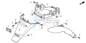 SES125 drawing REAR FENDER