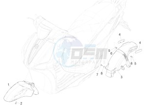 Liberty 50 iGet 4T 3V (EMEA) drawing Wheel huosing - Mudguard