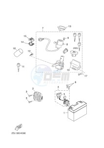 YPR250RA XMAX 250 ABS EVOLIS 250 ABS (2DL7 2DL7) drawing ELECTRICAL 1