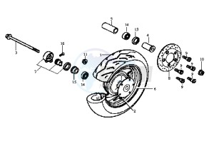 JET EURO X EU2 - 50 cc drawing FRONT WHEEL