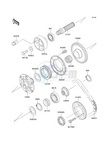 ZX 750 P [NINJA ZX-7R] (P5-P8) [NINJA ZX-7R] drawing GENERATOR SHAFT