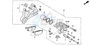 CBF1000 drawing REAR BRAKE CALIPER (CBF1000)