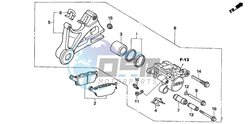 REAR BRAKE CALIPER (CBF1000)