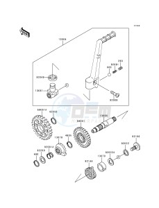 KX 250 K [KX250] (K2) [KX250] drawing KICKSTARTER MECHANISM