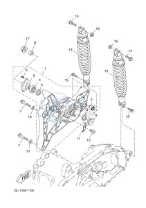 YP400RA X-MAX 400 ABS (BL11 BL11 BL11 BL11) drawing REAR ARM & SUSPENSION