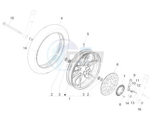 Medley 125 4T ie ABS (APAC) drawing Front wheel