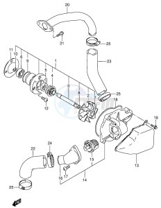 VS800 (E3-E28) INTRUDER drawing WATER PUMP