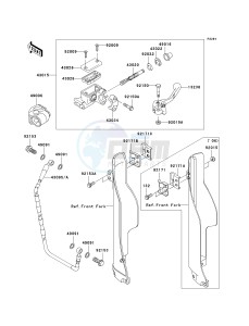 KX 250 R (R6F-R7F) R7F drawing FRONT MASTER CYLINDER