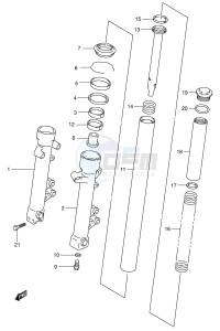 SV650 (E2) drawing FRONT FORK DAMPER (MODEL X Y)