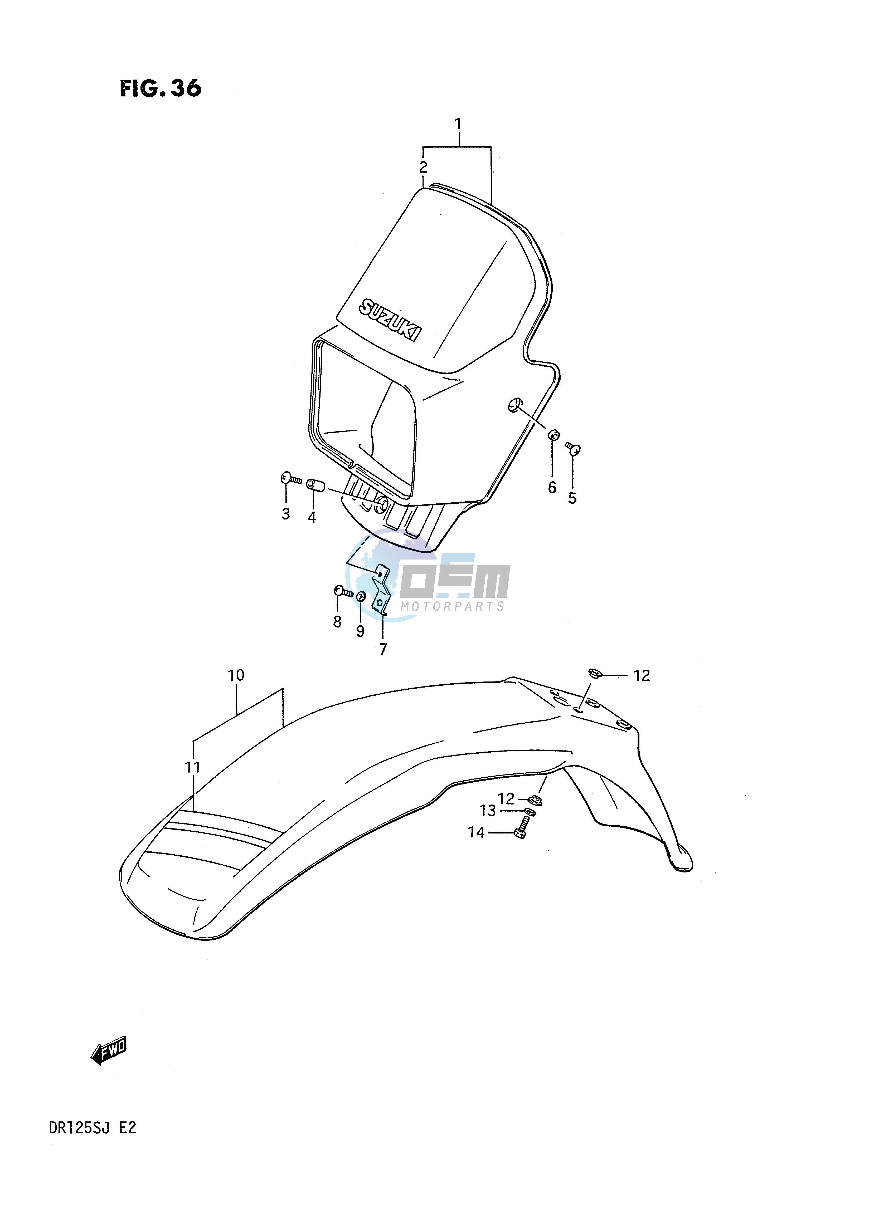 HEADLAMP COVER - FRONT FENDER (MODEL F)