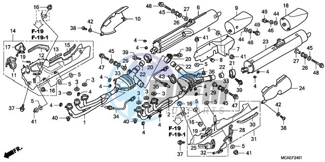 EXHAUST MUFFLER (EXCEPT G L1800-BR)