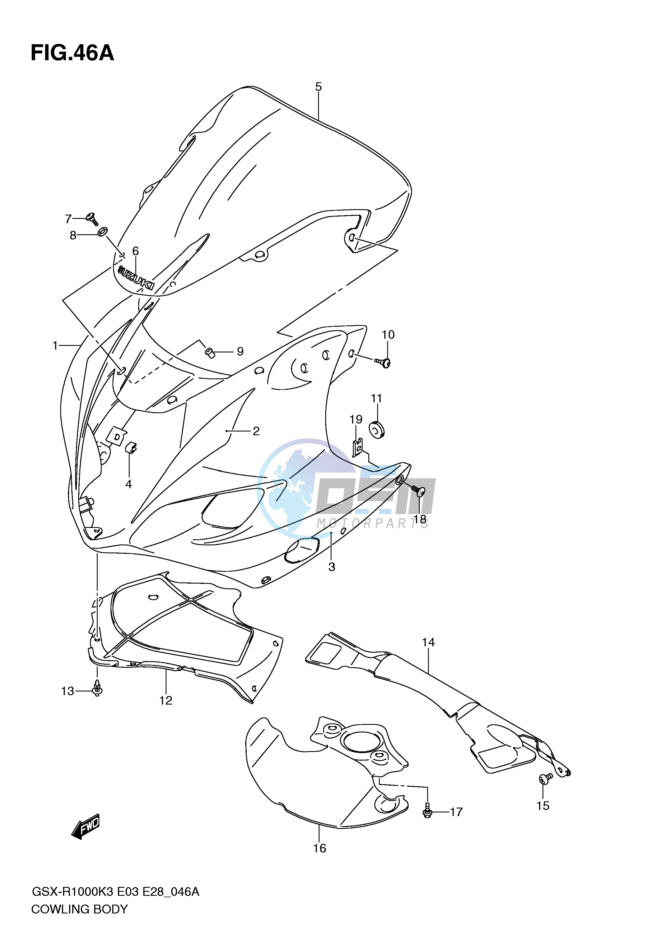 COWLING BODY (GSX-R1000K4)