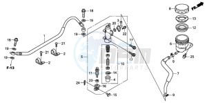 CB600F CB600F drawing REAR BRAKE MASTER CYLINDER (CB600F)