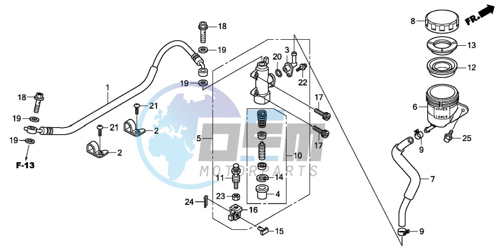 REAR BRAKE MASTER CYLINDER (CB600F)