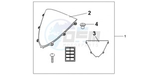 CBR1000RA9 Australia - (U / ABS MME) drawing HIGH WIND SCREEN