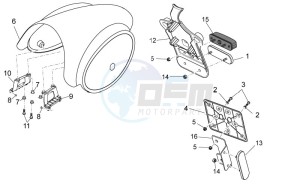 V7 Racer 750 USA-CND drawing Rear body II- Plate holder