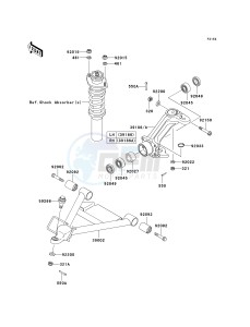 KAF 950 C [MULE 3010 TRANS4X4 DIESEL] (C7F) C7F drawing FRONT SUSPENSION