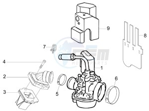 Stalker 50 drawing Carburettor assembly - Union pipe