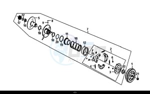 MIO 50I (25 KM/H) (FS05W1-NL) (E4) (L8-M0) drawing DRIVEN PULLEY ASSY