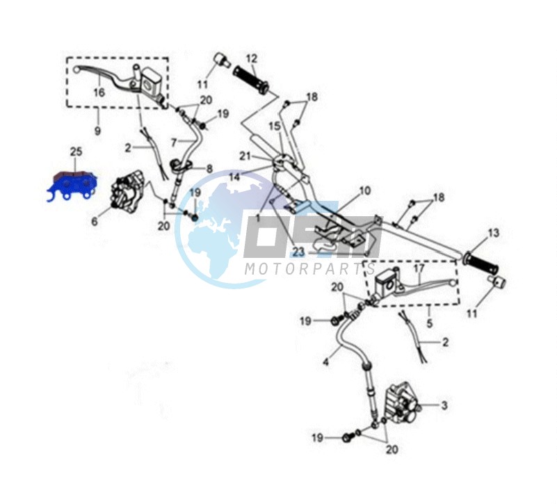 HANDLEBAR / BRAKE LEVERS / BRAKE CALIPER